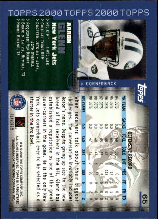 A8830- 2000 Topps Sammlung Fb Karte #S 1-250 -du Pick- 15 + Gratis US Schiff - Bild 117 von 465