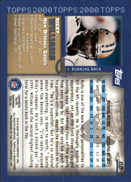 A8830- 2000 Topps Sammlung Fb Karte #S 1-250 -du Pick- 15 + Gratis US Schiff - Bild 123 von 465