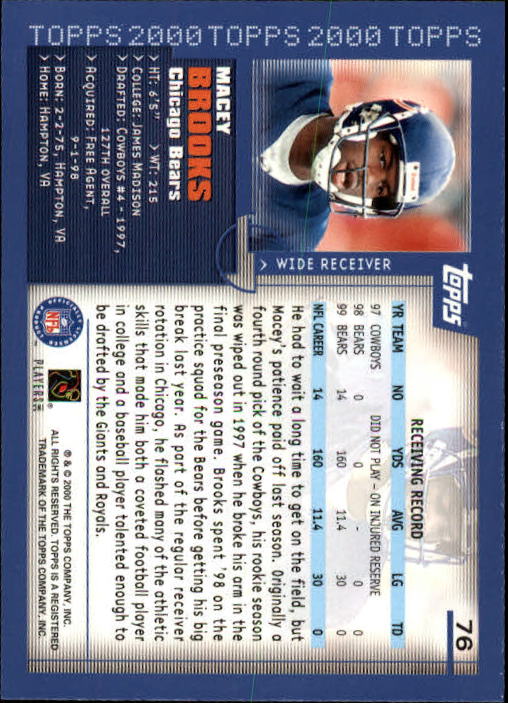 A8830- 2000 Topps Sammlung Fb Karte #S 1-250 -du Pick- 15 + Gratis US Schiff - Bild 139 von 465