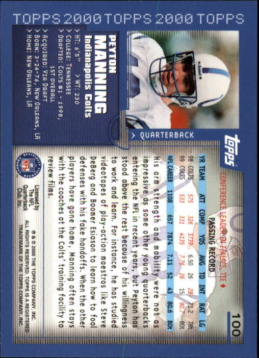 A8830- 2000 Topps Sammlung Fb Karte #S 1-250 -du Pick- 15 + Gratis US Schiff - Bild 183 von 465