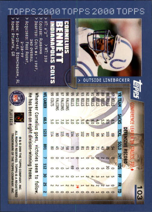 A8830- 2000 Topps Sammlung Fb Karte #S 1-250 -du Pick- 15 + Gratis US Schiff - Bild 189 von 465