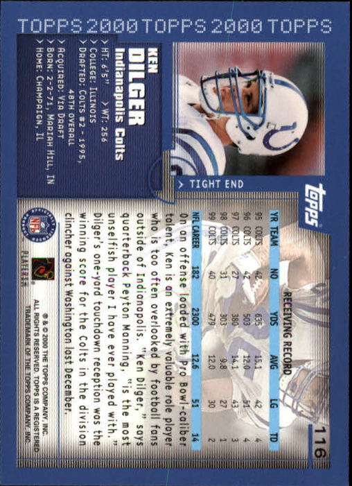 A8830- 2000 Topps Sammlung Fb Karte #S 1-250 -du Pick- 15 + Gratis US Schiff - Bild 211 von 465