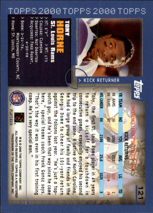 A8830- 2000 Topps Sammlung Fb Karte #S 1-250 -du Pick- 15 + Gratis US Schiff - Bild 221 von 465