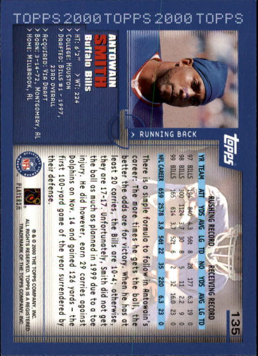 A8830- 2000 Topps Sammlung Fb Karte #S 1-250 -du Pick- 15 + Gratis US Schiff - Bild 247 von 465
