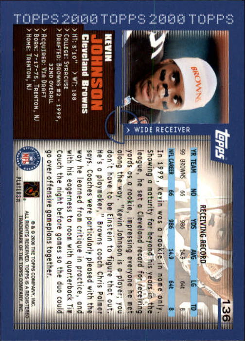A8830- 2000 Topps Sammlung Fb Karte #S 1-250 -du Pick- 15 + Gratis US Schiff - Bild 249 von 465