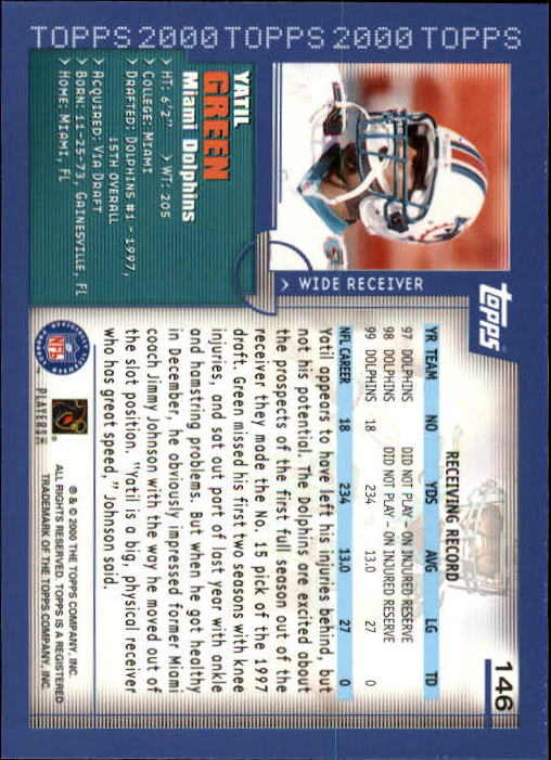 A8830- 2000 Topps Sammlung Fb Karte #S 1-250 -du Pick- 15 + Gratis US Schiff - Bild 269 von 465