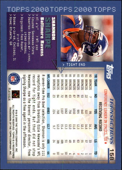 A8830- 2000 Topps Sammlung Fb Karte #S 1-250 -du Pick- 15 + Gratis US Schiff - Bild 291 von 465