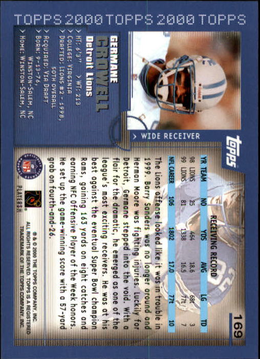 A8830- 2000 Topps Sammlung Fb Karte #S 1-250 -du Pick- 15 + Gratis US Schiff - Bild 313 von 465