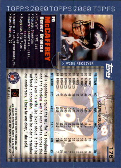 A8830- 2000 Topps Sammlung Fb Karte #S 1-250 -du Pick- 15 + Gratis US Schiff - Bild 327 von 465