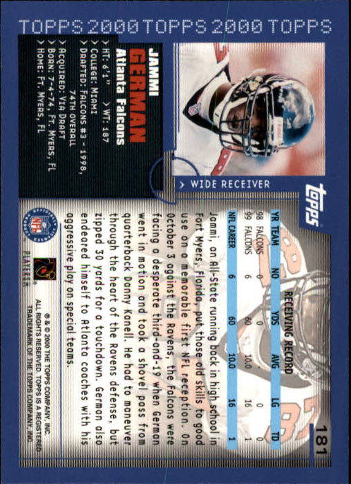 A8830- 2000 Topps Sammlung Fb Karte #S 1-250 -du Pick- 15 + Gratis US Schiff - Bild 335 von 465