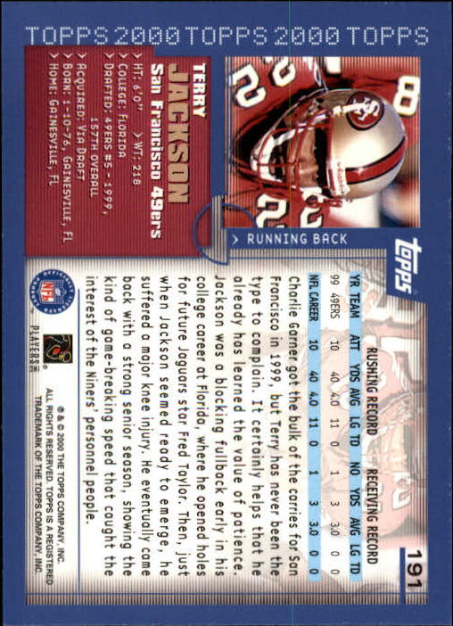 A8830- 2000 Topps Sammlung Fb Karte #S 1-250 -du Pick- 15 + Gratis US Schiff - Bild 353 von 465