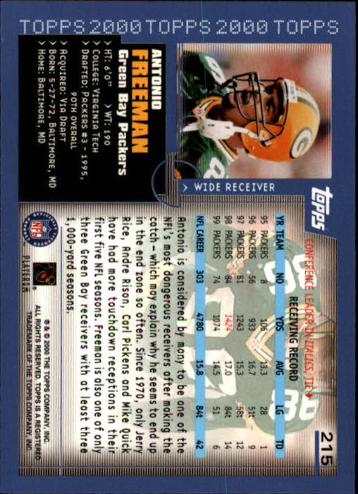 A8830- 2000 Topps Sammlung Fb Karte #S 1-250 -du Pick- 15 + Gratis US Schiff - Bild 397 von 465