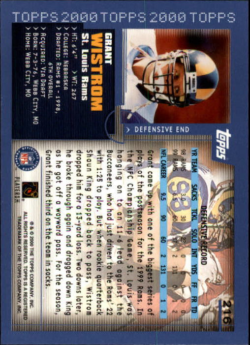 A8830- 2000 Topps Sammlung Fb Karte #S 1-250 -du Pick- 15 + Gratis US Schiff - Bild 399 von 465