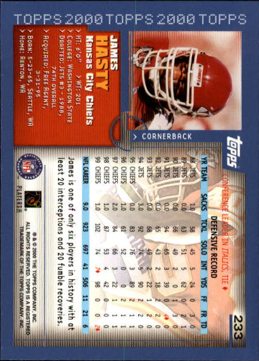 A8830- 2000 Topps Sammlung Fb Karte #S 1-250 -du Pick- 15 + Gratis US Schiff - Bild 433 von 465