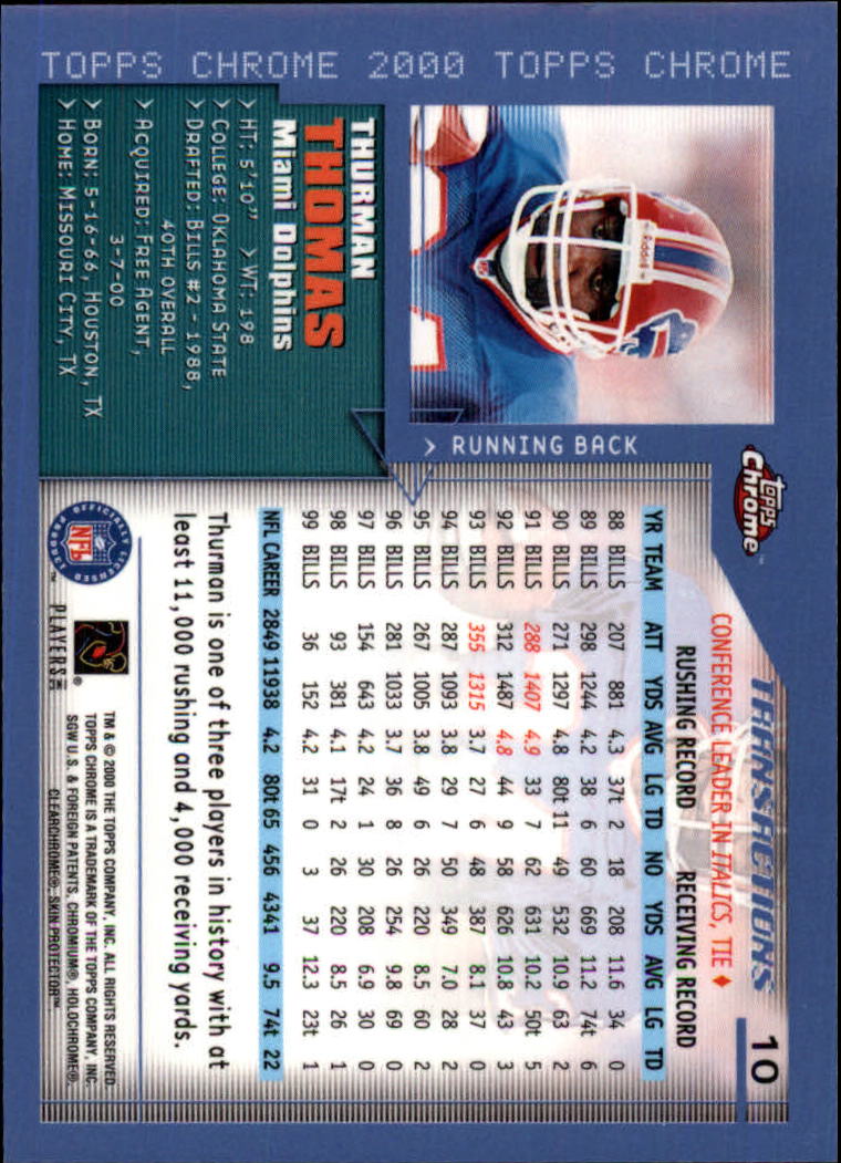 2000 Topps Chrome Football (Pick Card From List) C20 04-24