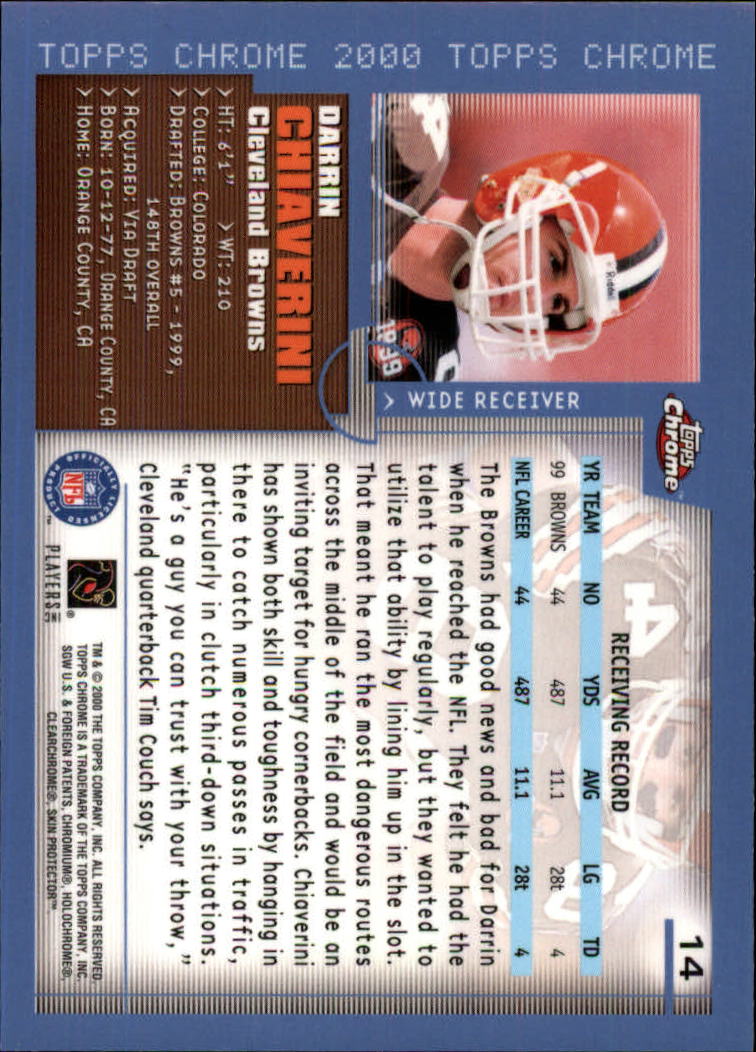 2000 Topps Chrome Football (Pick Card From List) C20 04-24