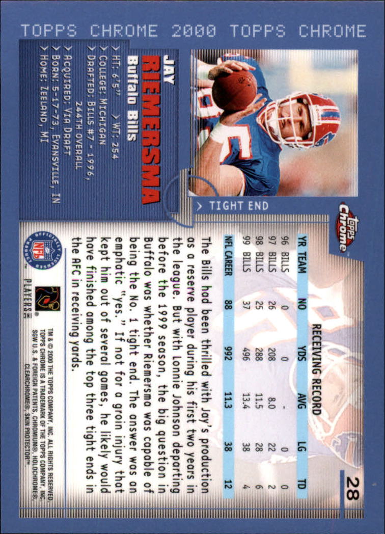 2000 Topps Chrome Football (Pick Card From List) C20 04-24