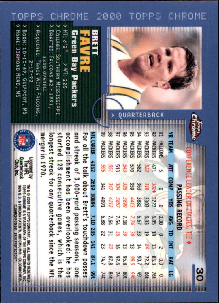 A8504- 2000 Topps Chrome FB Card #s 1-200 +Rookies -You Pick- 15+ FREE US SHIP - Picture 337 of 337
