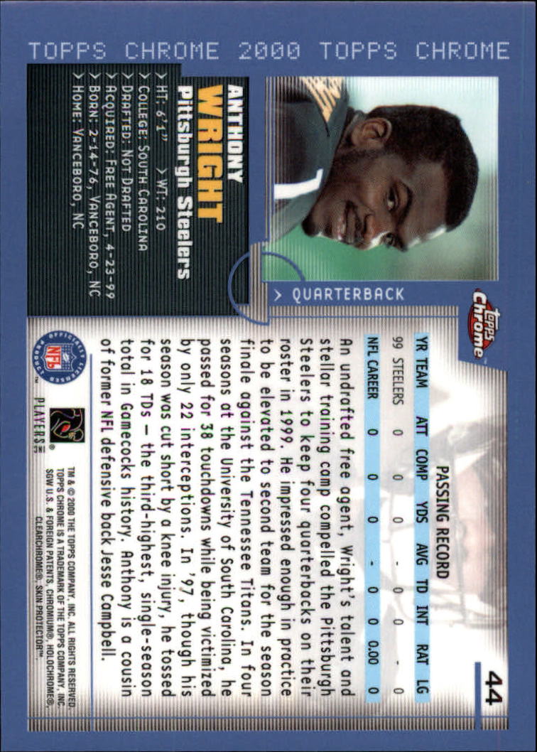 2000 Topps Chrome Football (Pick Card From List) C20 04-24