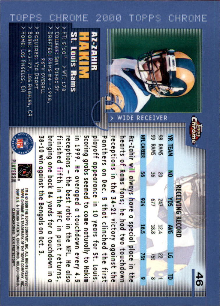 2000 Topps Chrome Football (Pick Card From List) C20 04-24