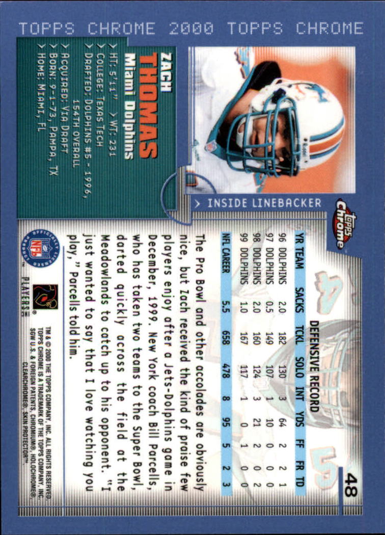 2000 Topps Chrome Football (Pick Card From List) C20 04-24