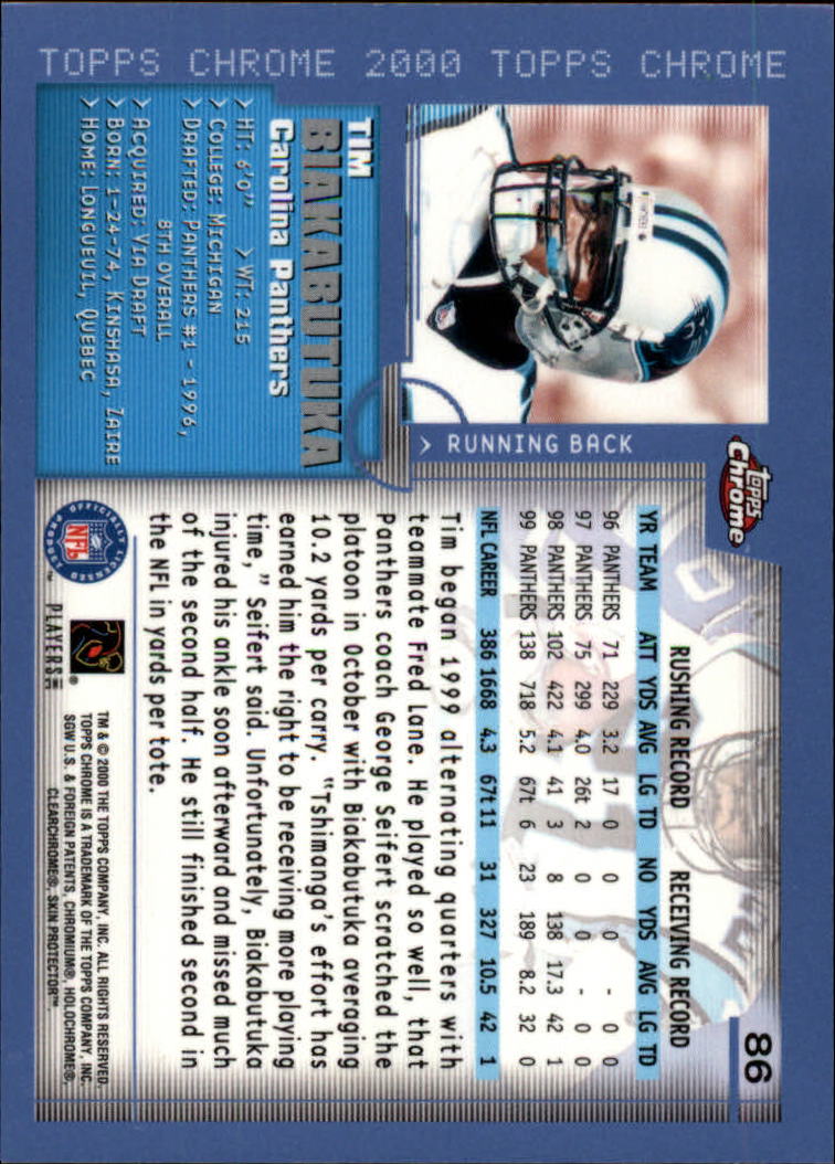 2000 Topps Chrome Football (Pick Card From List) C20 04-24