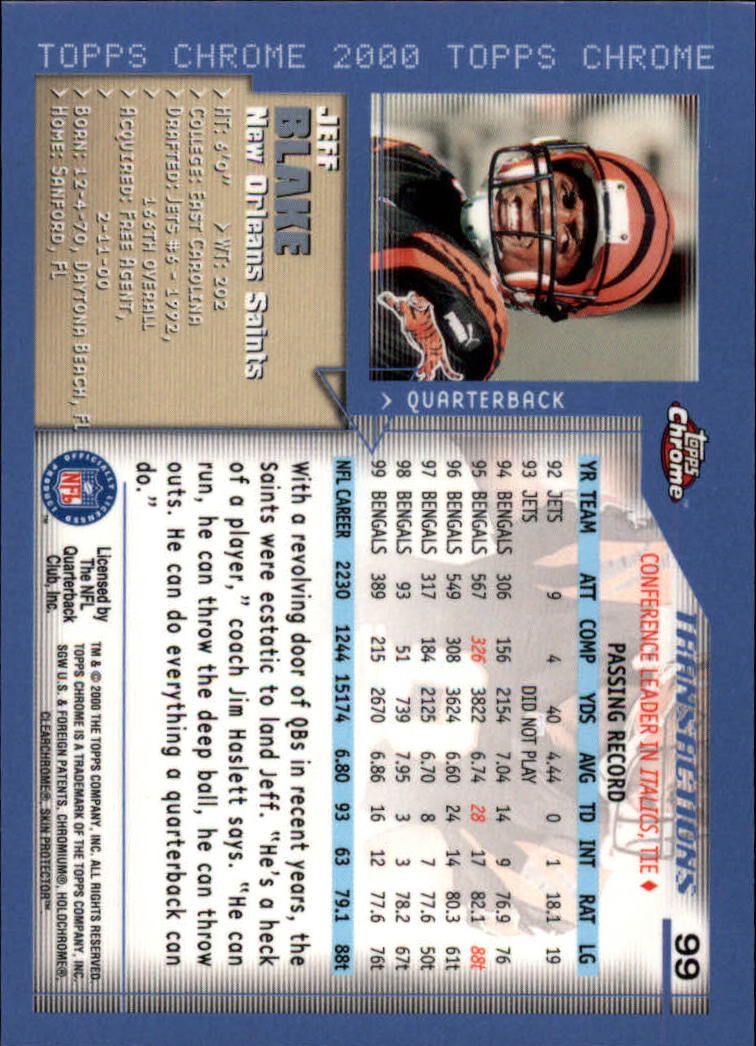 2000 Topps Chrome Football (Pick Card From List) C20 04-24