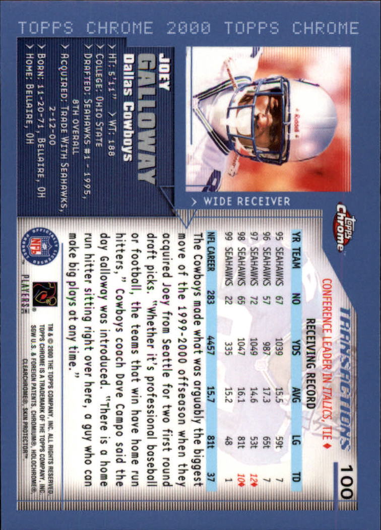 2000 Topps Chrome Football (Pick Card From List) C20 04-24