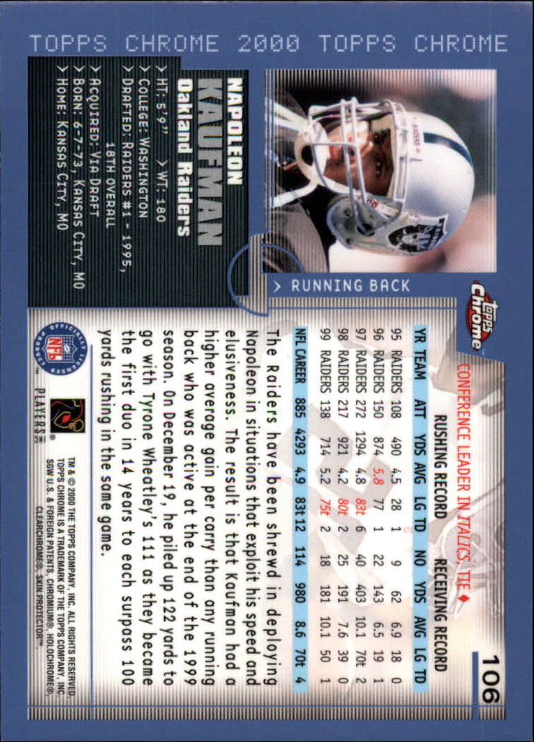 2000 Topps Chrome Football (Pick Card From List) C20 04-24