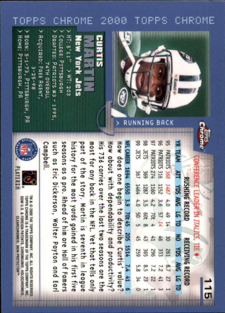 2000 Topps Chrome Football (Pick Card From List) C20 04-24