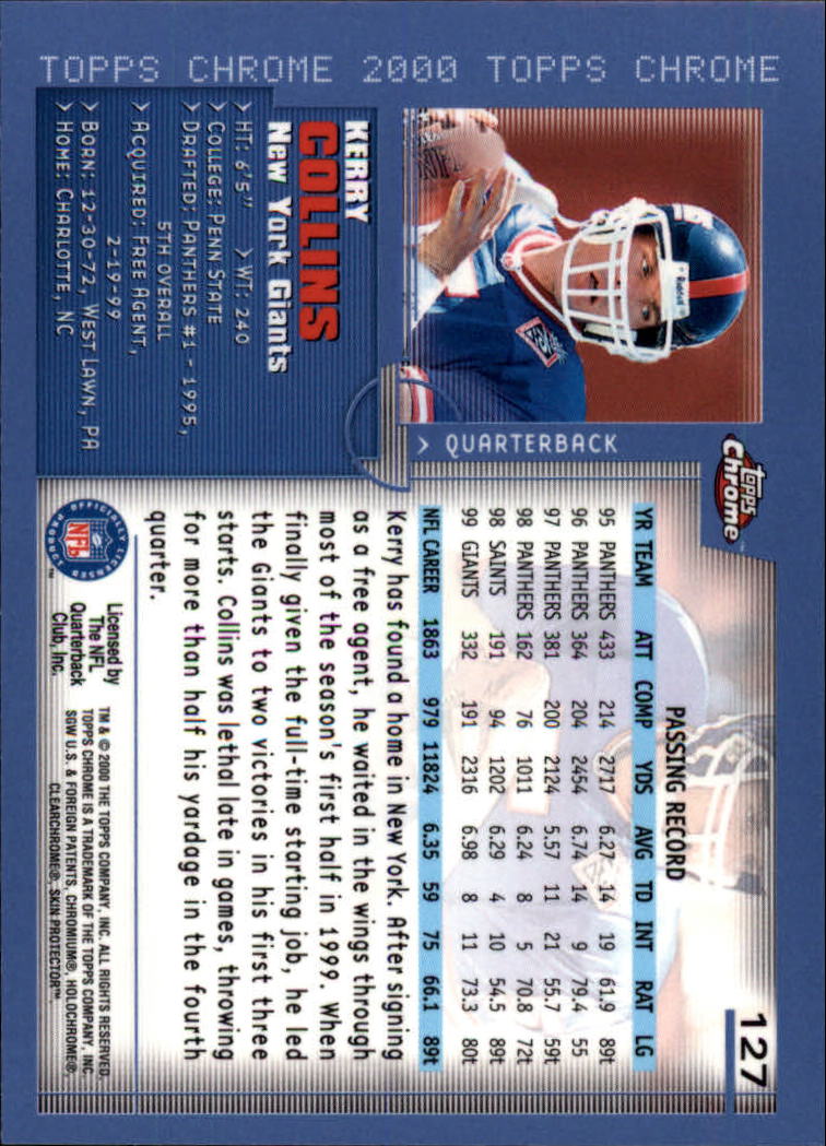 2000 Topps Chrome Football (Pick Card From List) C20 04-24