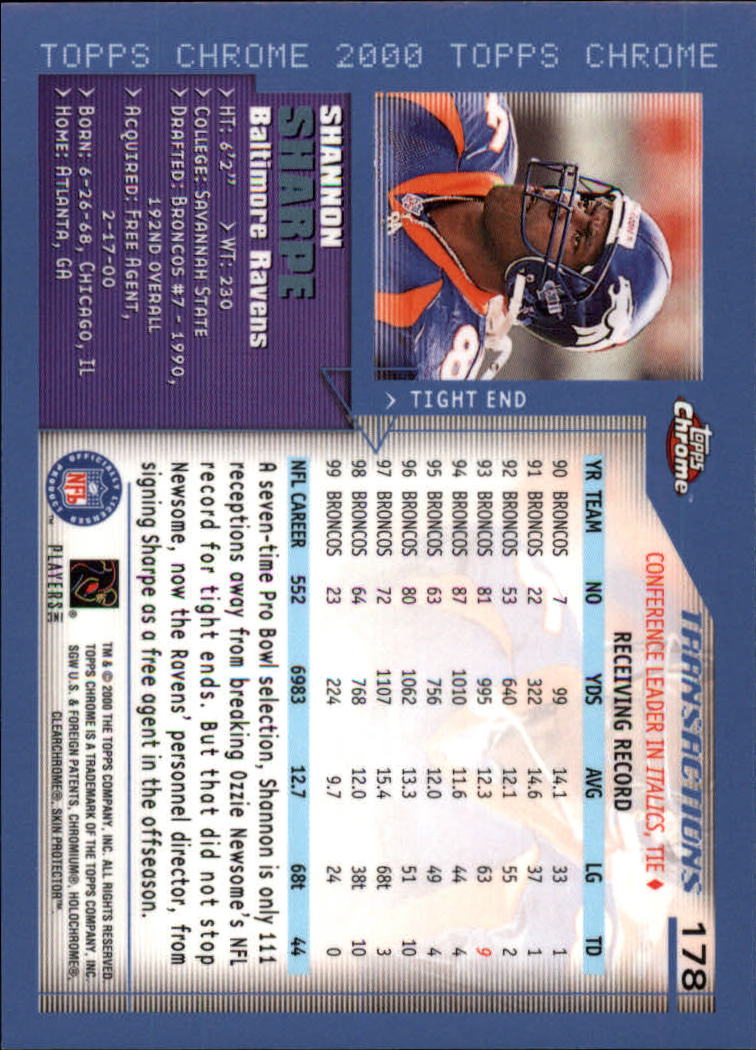 2000 Topps Chrome Football (Pick Card From List) C20 04-24