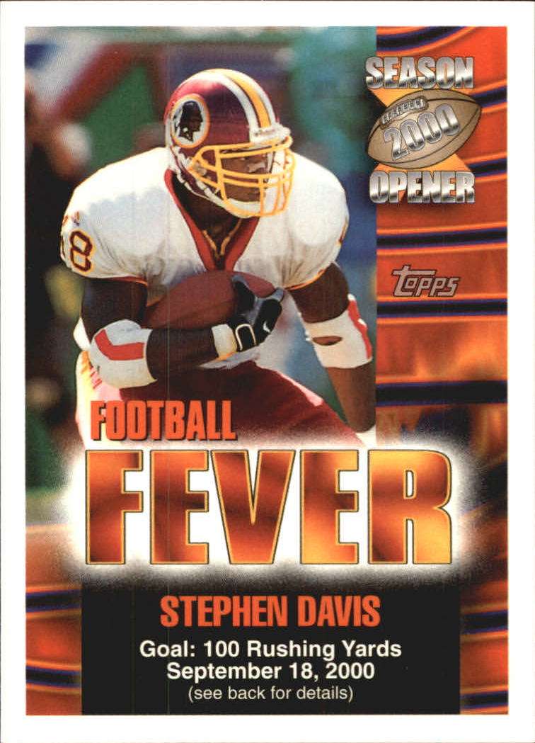 2000 Topps Season Opener Football Fever #F8A Stephen Davis