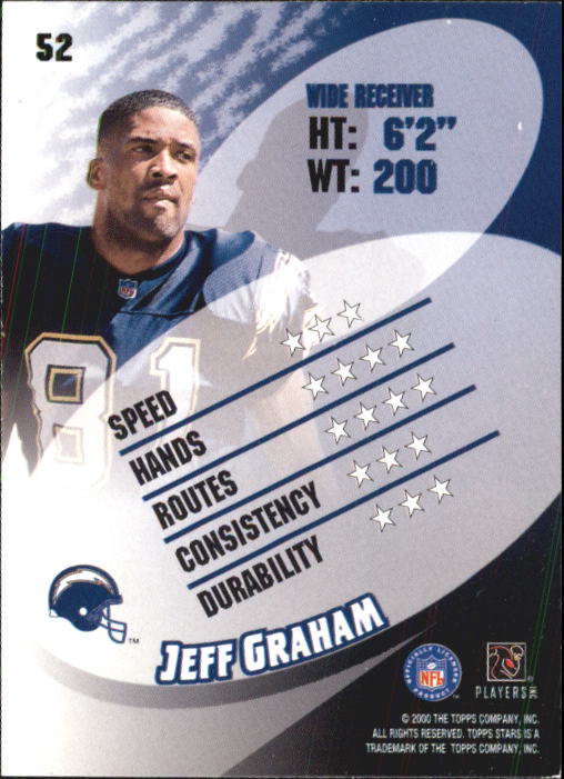 2000 Topps Stars #52 Jeff Graham back image