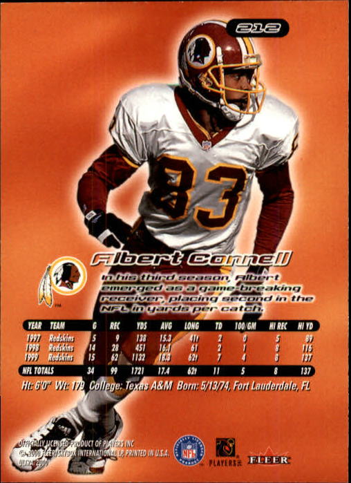 2000 Ultra #212 Albert Connell back image