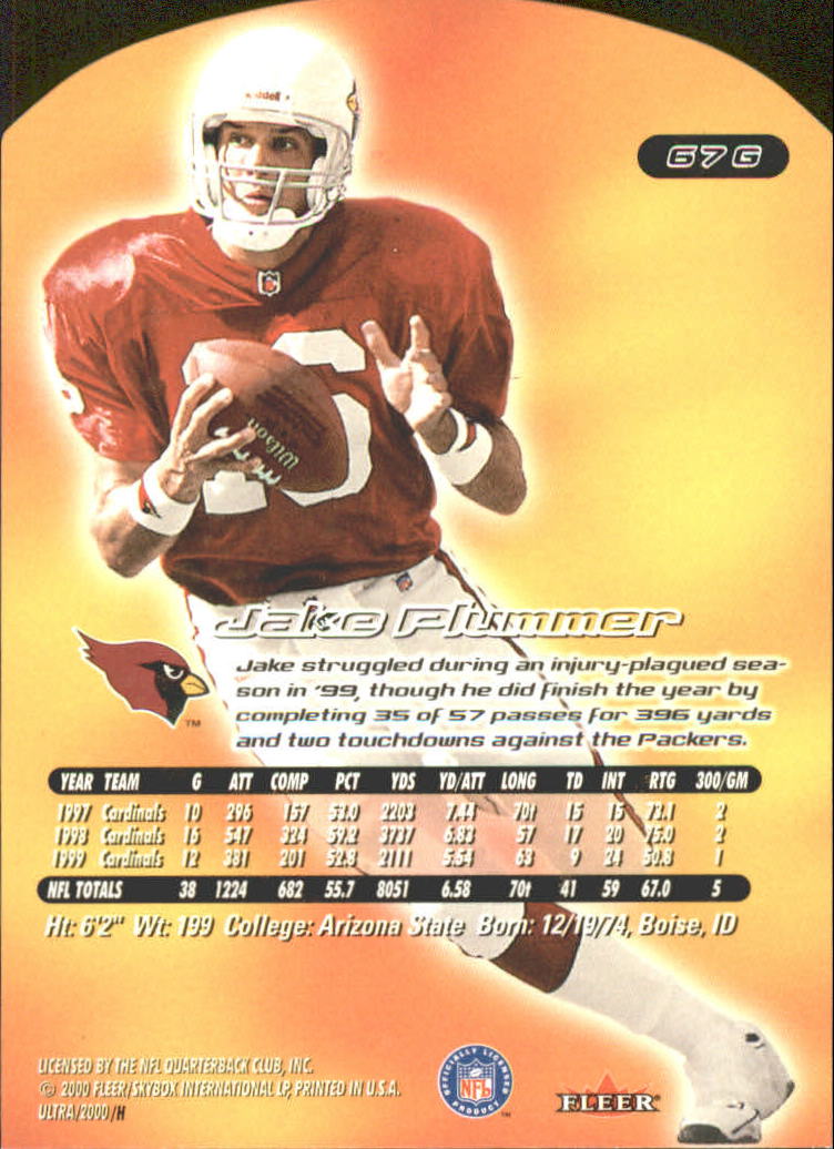 2000 Ultra Gold Medallion #67 Jake Plummer - M1 - NM-MT