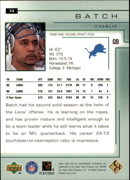 2000 Encore (Upper Deck) Football Cards - Picture 19 of 79