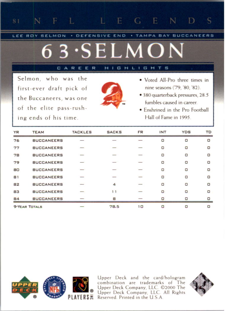 A8094- 2000 Upper Deck Legends FB #s 1-100 +Inserts -You Pick- 15+ FREE US SHIP - Picture 101 of 115