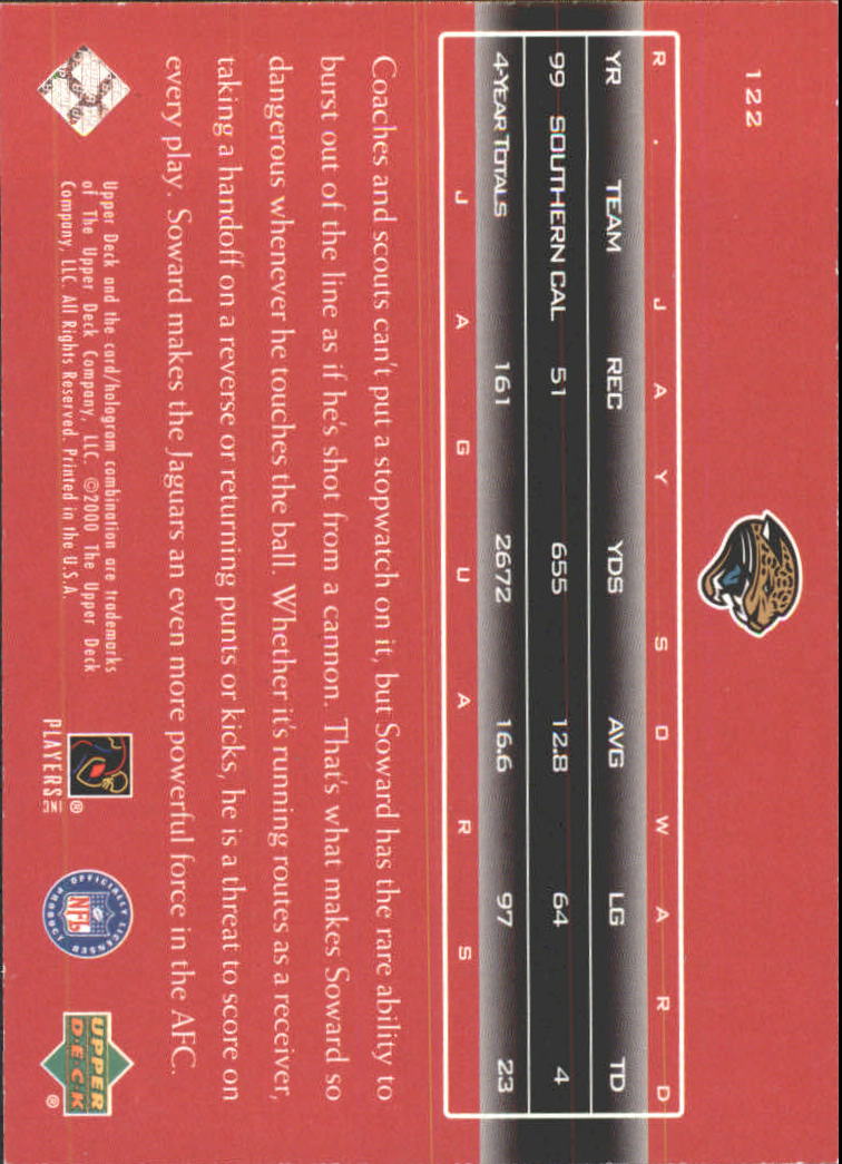 2000 Upper Deck Legends #122 R.Jay Soward RC back image