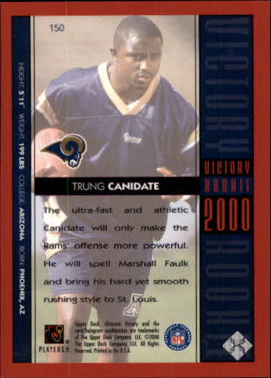 2000 Ultimate Victory #150 Trung Canidate RC back image