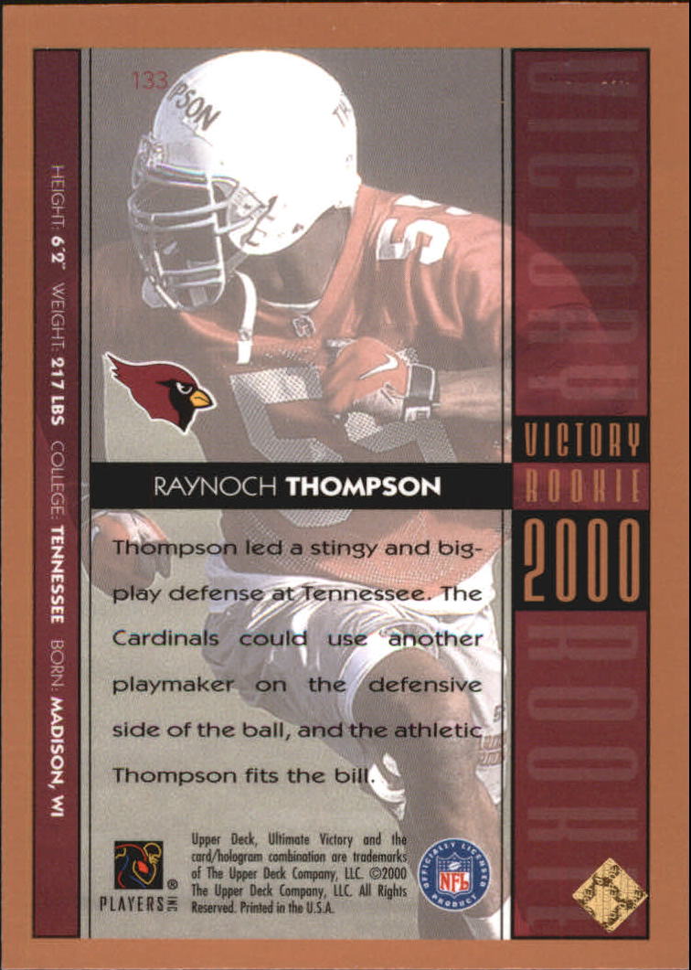 2000 Ultimate Victory Parallel #133 Raynoch Thompson back image