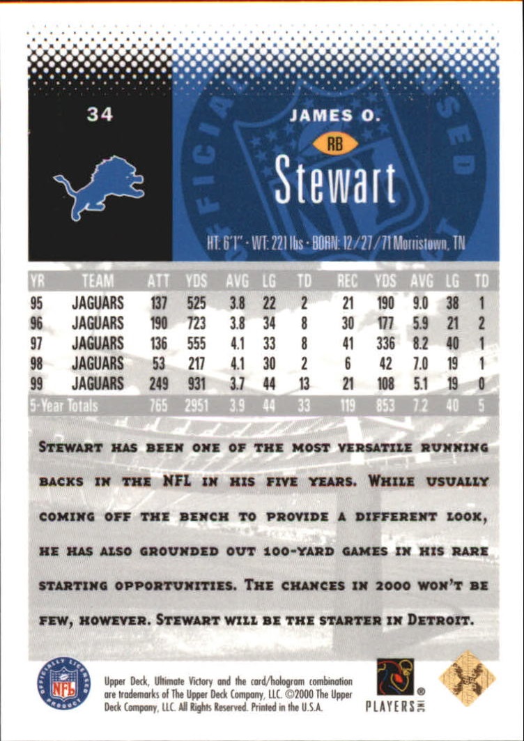 2000 Ultimate Victory Parallel 100 #34 James Stewart