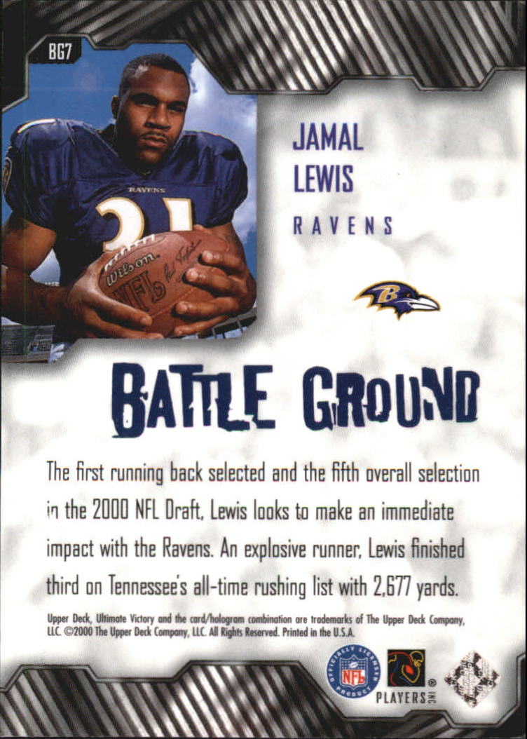 2000 Ultimate Victory Battle Ground #BG7 Jamal Lewis back image