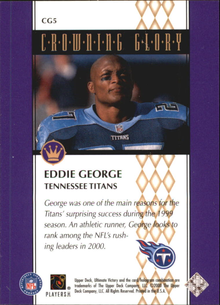 2000 Ultimate Victory Crowning Glory #CG5 Eddie George back image