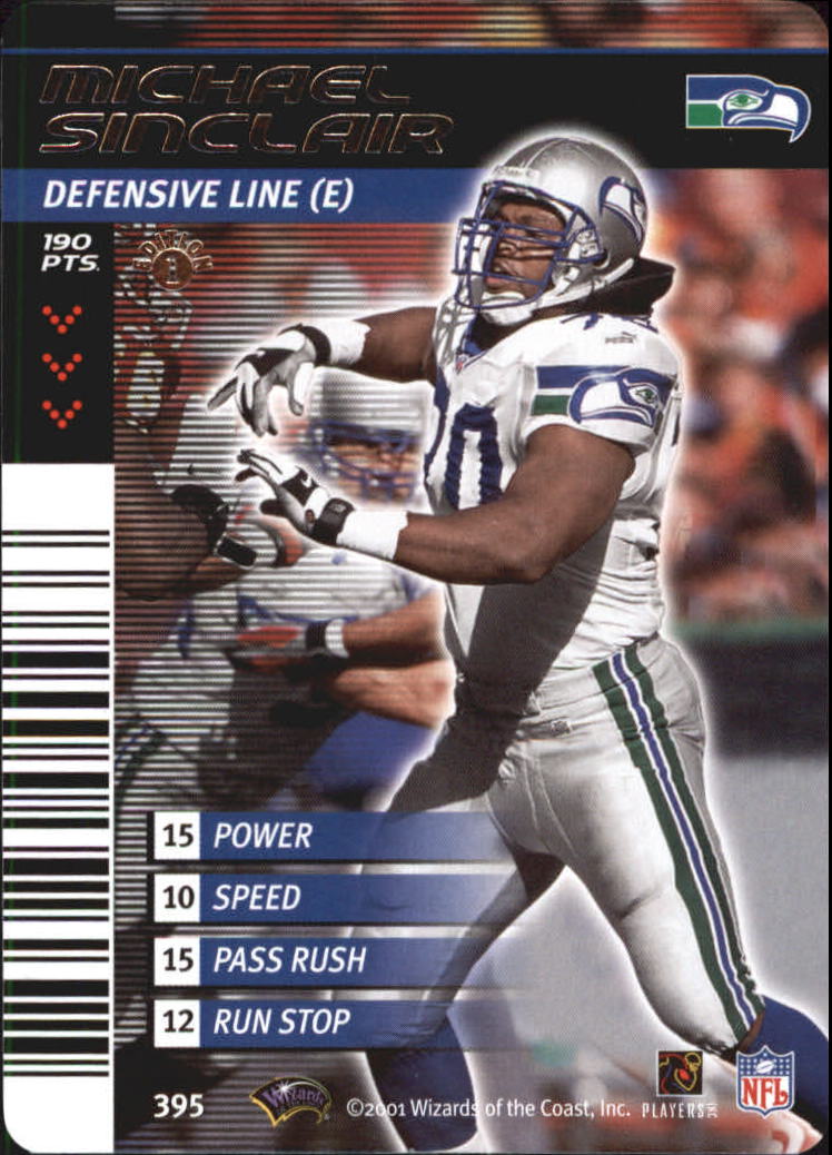 2001 NFL Showdown 1st Edition #395 Michael Sinclair back image