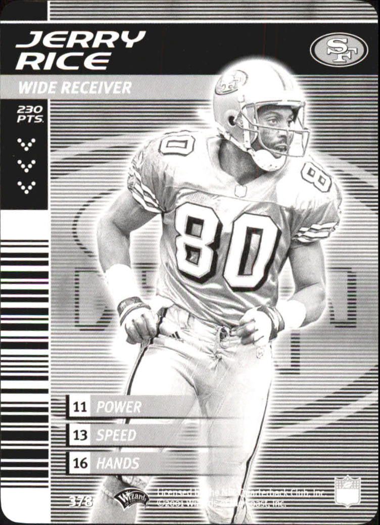 2001 NFL Showdown 1st Edition Monochrome #378 Jerry Rice back image