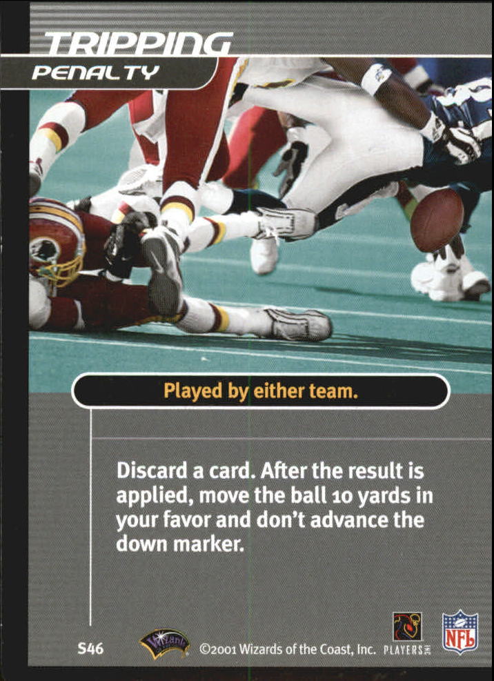 2001 NFL Showdown 1st Edition Strategy #S46 Redskins vs. Eagles/Tripping back image