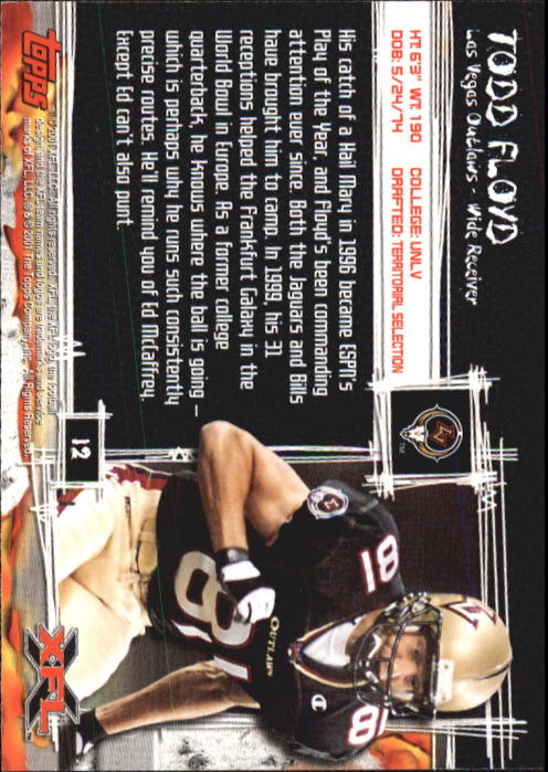 2001 Topps XFL Football Cards - Picture 15 of 107