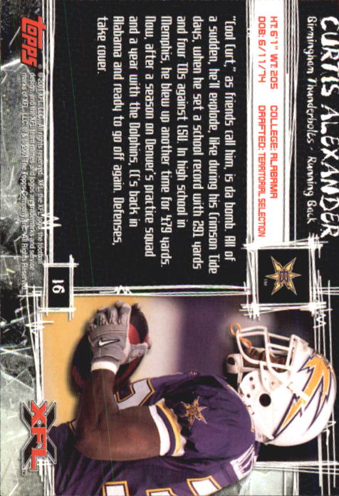 B2099- 2001 Topps XFL Football Cards 1-100 +Inserts -You Pick- 15+ FREE US SHIP - Picture 33 of 195