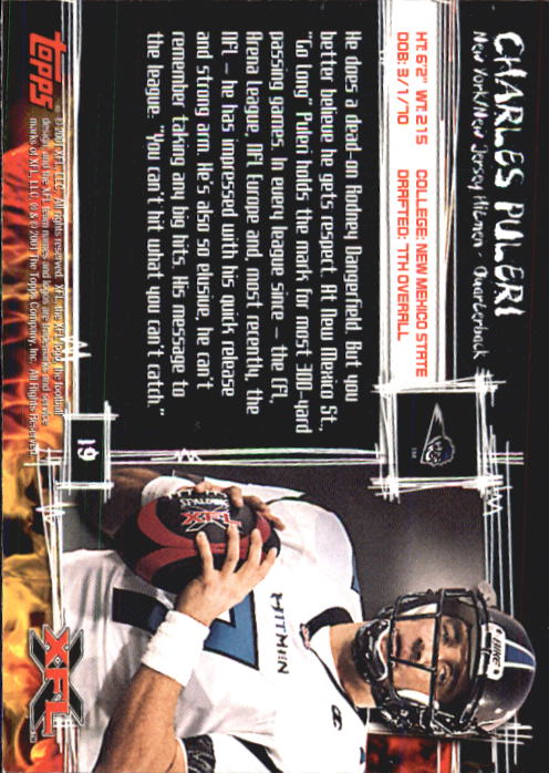B2099- 2001 Topps XFL Football Cards 1-100 +Inserts -You Pick- 15+ FREE US SHIP - Picture 39 of 195